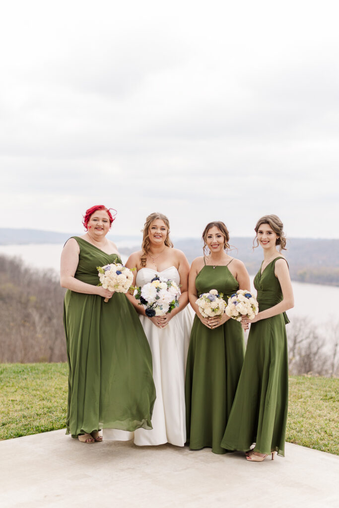 Photo of bride and her bridesmaids