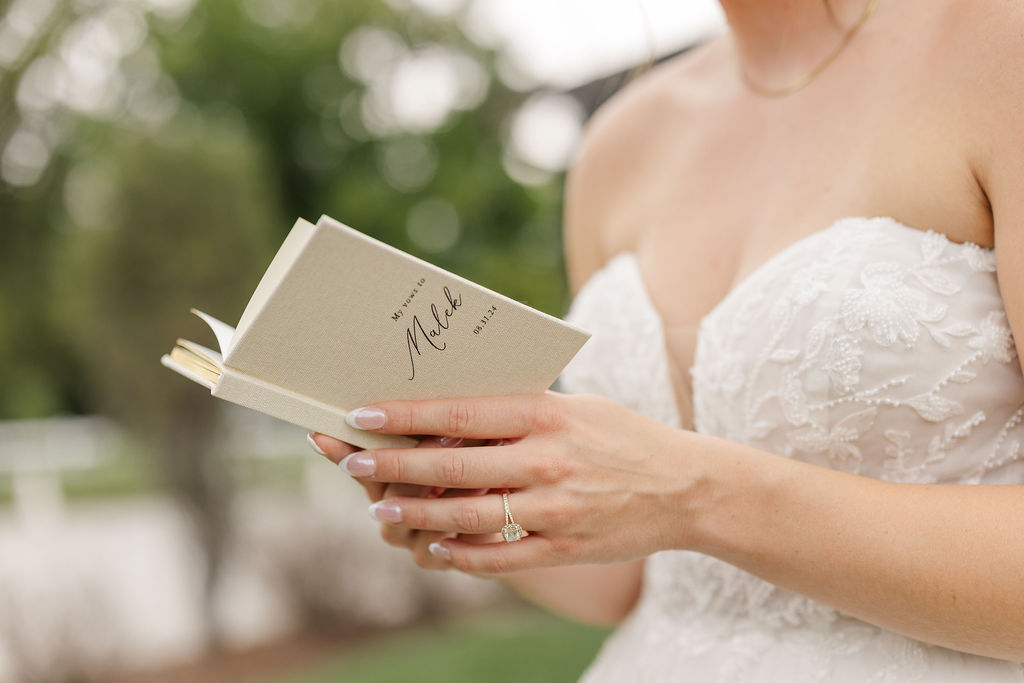 Private vows between the bride and the groom at The Marmalade Lily