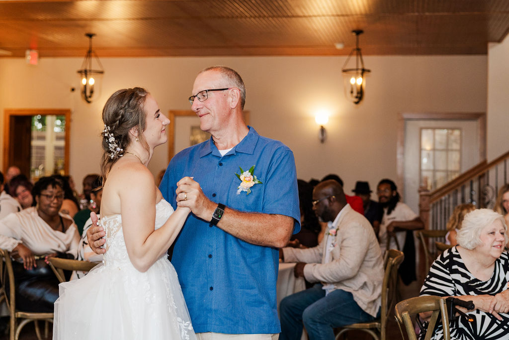 Bride dad's dance at reception at the marmalade lily 