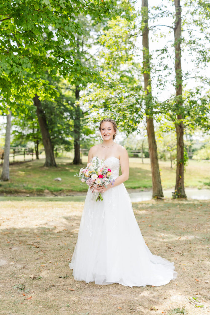 Bridal portrait in gardens at the marmalade lily