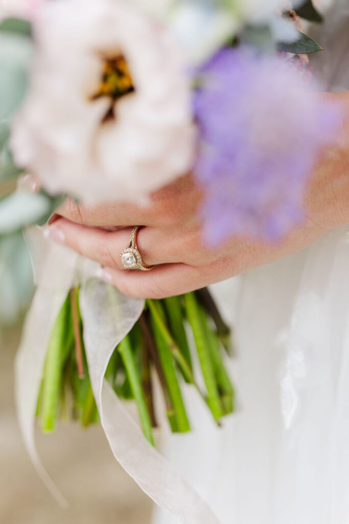 Bridal portrait in gardens at the marmalade lily