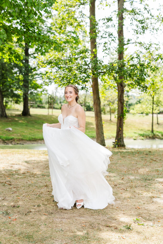 Bridal portrait in gardens at the marmalade lily