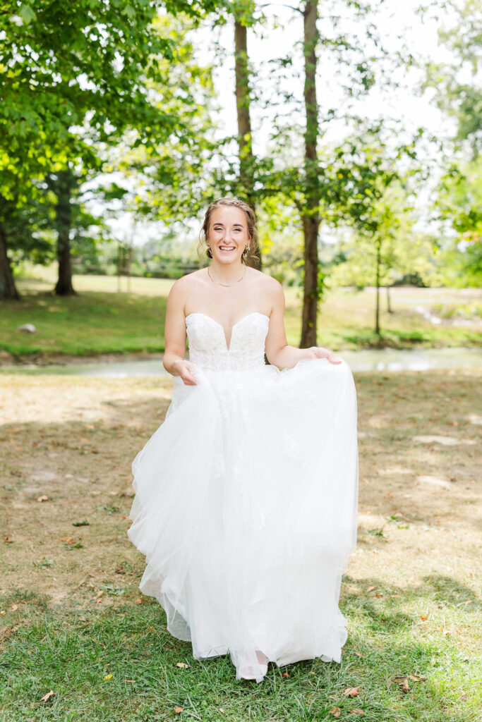 Bridal portrait in gardens at the marmalade lily