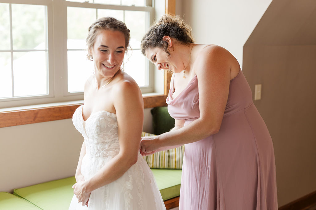 Bride getting ready photos from wedding at the marmalade lily